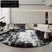 Modern Abstract Ink Pattern Polyester Area Rug for Contemporary Home Decor