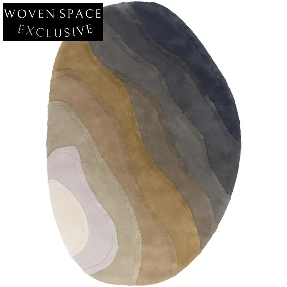 Modern Abstract Irregular Area Rug for Living Room Bedroom Decor Polyester Carpet