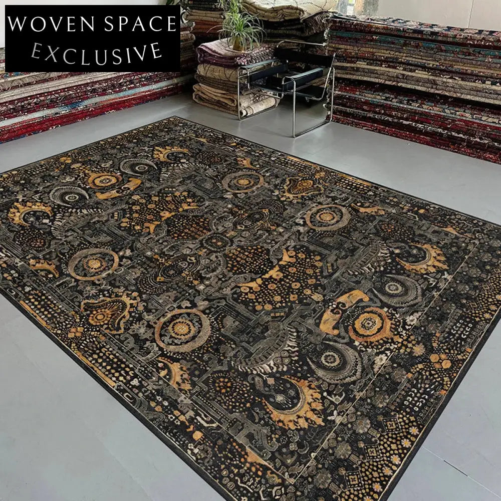 Modern Abstract Persian-Style Polyester Rug for Living Room and Bedroom