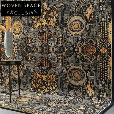 Modern Abstract Persian-Style Polyester Rug for Living Room and Bedroom