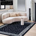 Modern Abstract Polyester Area Rug for Living Room, Stain-Resistant & Easy Clean Carpet
