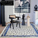 Modern Abstract Polyester Area Rug for Living Room, Stain-Resistant & Easy Clean Carpet