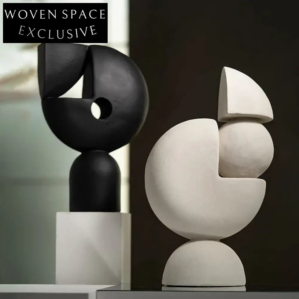 Modern Abstract Resin Sculpture Decor: Elegant Art Deco Home Living Room Ornament