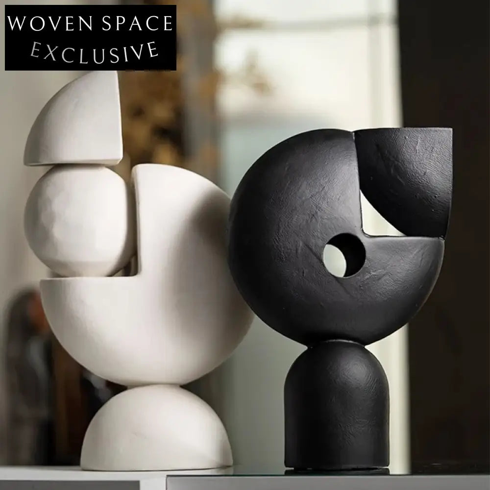 Modern Abstract Resin Sculpture Decor: Elegant Art Deco Home Living Room Ornament