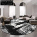 Modern Abstract Round Diatom Fiber Waterproof Stain-Resistant Living Room Carpet