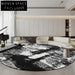 Modern Abstract Round Diatom Fiber Waterproof Stain-Resistant Living Room Carpet