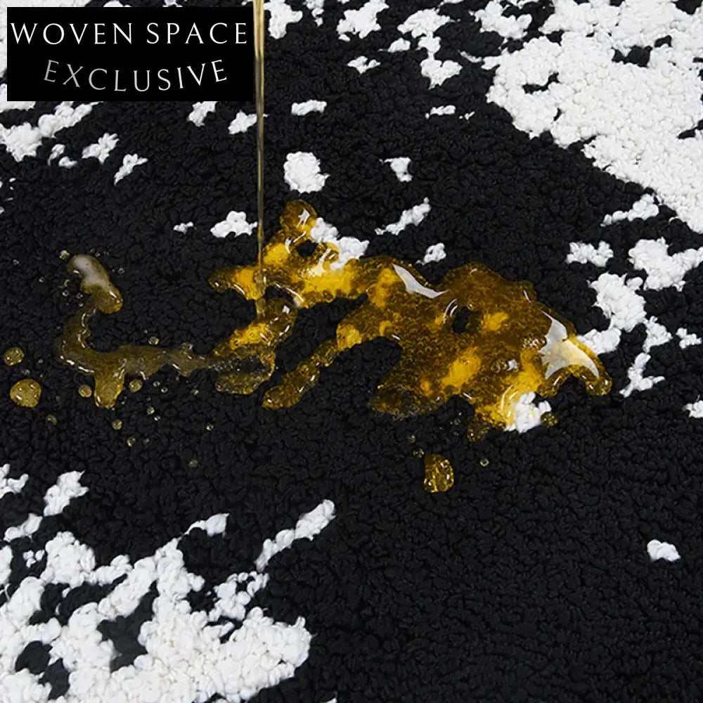 Modern Abstract Round Diatom Fiber Waterproof Stain-Resistant Living Room Carpet