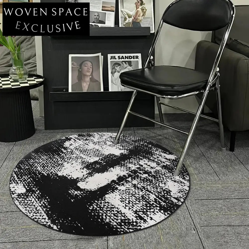 Modern Abstract Round Diatom Fiber Waterproof Stain-Resistant Living Room Carpet