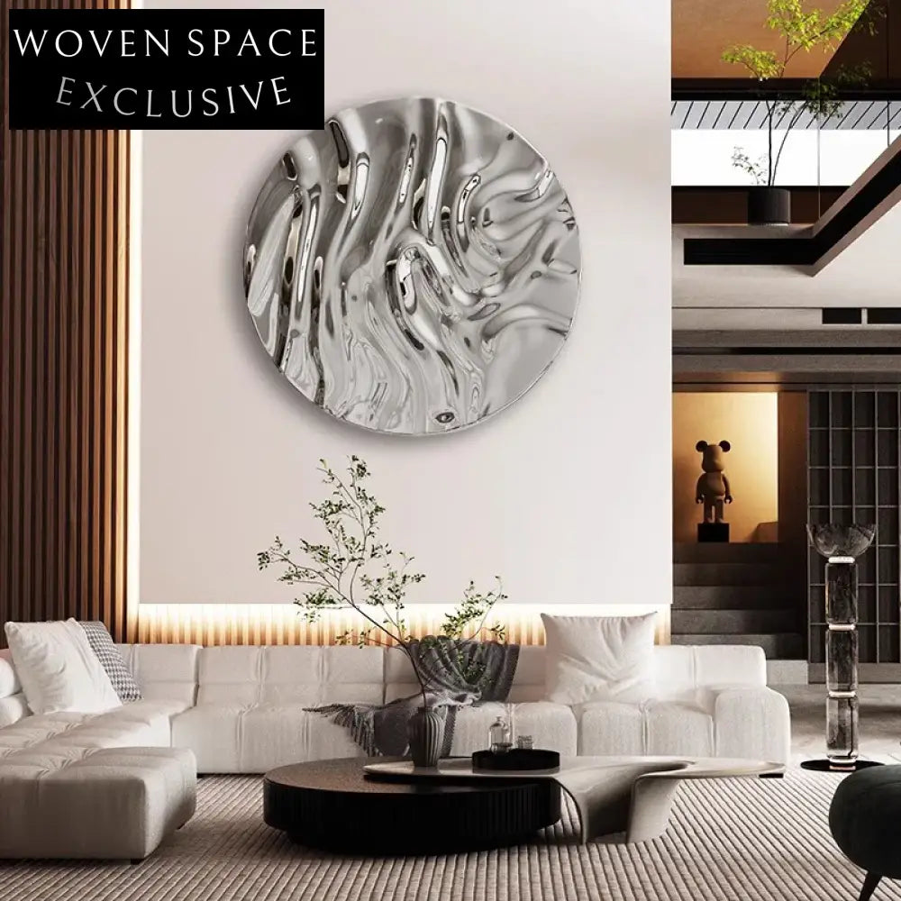 Modern Abstract Stainless Steel Wall Art Decor for Living Room Dining
