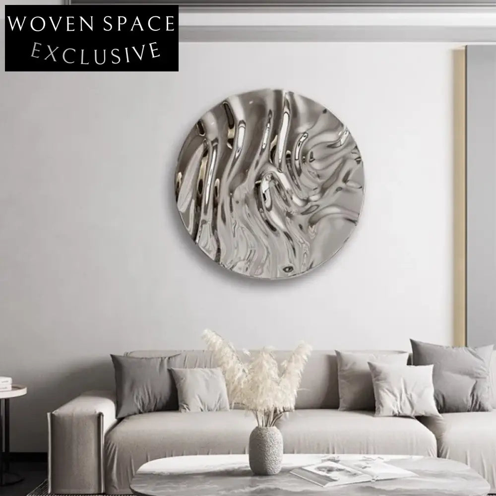 Modern Abstract Stainless Steel Wall Art Decor for Living Room Dining