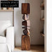 Modern Abstract Tall Solid Wood Floor Art Sculpture for Elegant Home