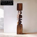 Modern Abstract Tall Solid Wood Floor Art Sculpture for Elegant Home