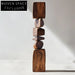 Modern Abstract Tall Solid Wood Floor Art Sculpture for Elegant Home