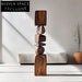 Modern Abstract Tall Solid Wood Floor Art Sculpture for Elegant Home