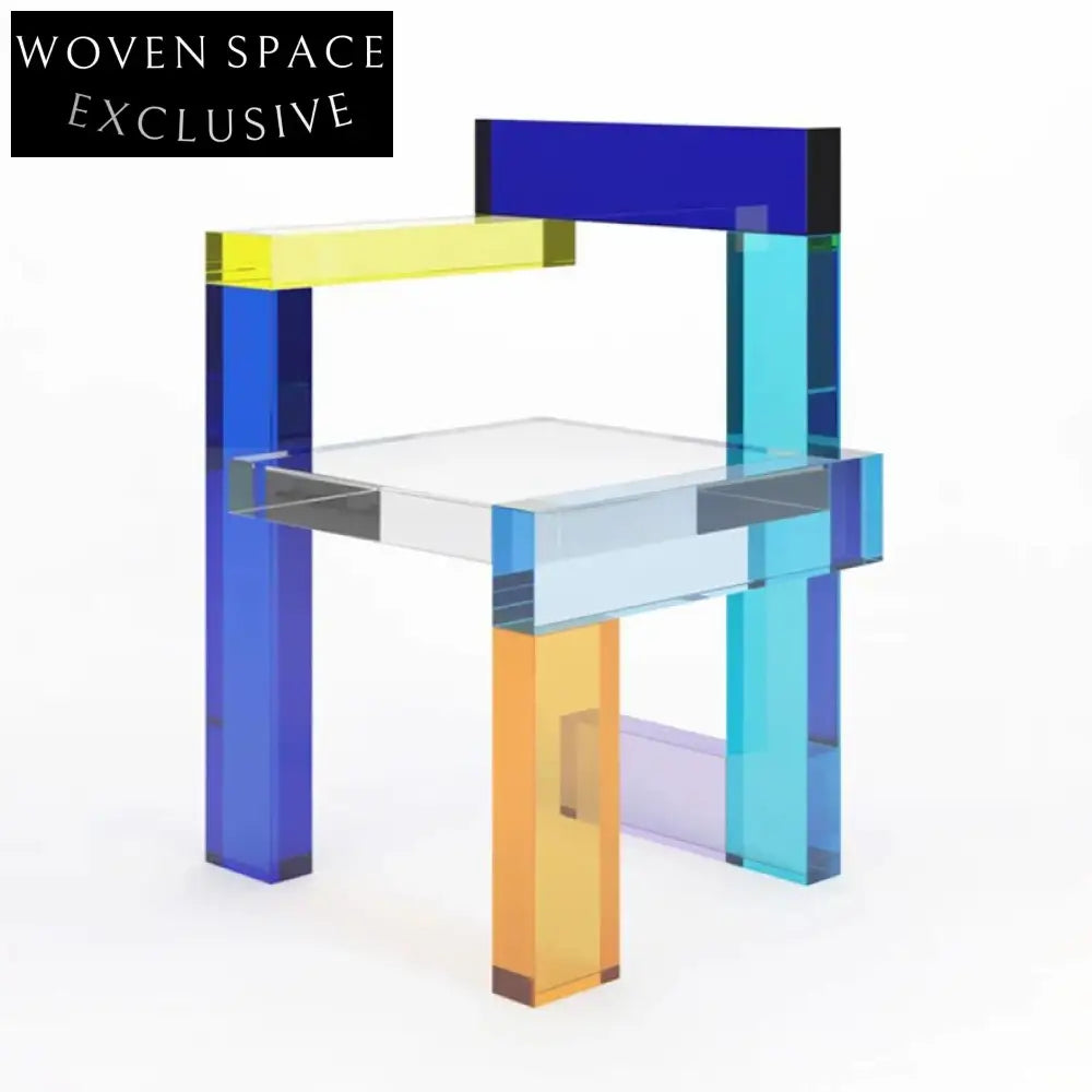 Modern Acrylic Artistic Dining Chair with Color Matching Design for Contemporary Spaces