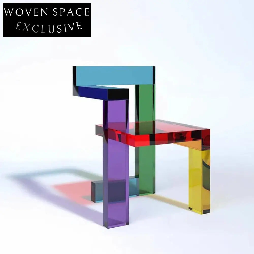 Modern Acrylic Artistic Dining Chair with Color Matching Design for Contemporary Spaces