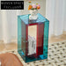 Modern Acrylic Clear Sofa Side Table with Storage, Elegant Living Room Furniture