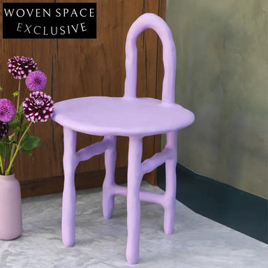 Modern Acrylic Dining Chair with Curved Backrest - Transparent, Pink, Purple