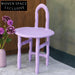 Modern Acrylic Dining Chair with Curved Backrest - Transparent, Pink, Purple