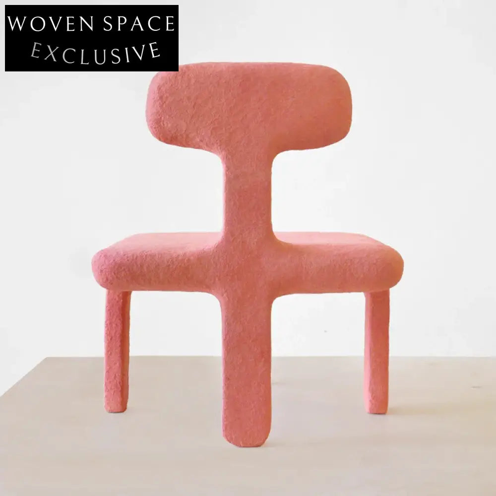 Modern Acrylic Dining Chair with Curved Backrest - Transparent, Pink, Purple