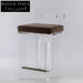 Modern Acrylic Frame Bar Stool with High-Density Sponge Cushion Backrest