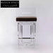 Modern Acrylic Frame Bar Stool with High-Density Sponge Cushion Backrest
