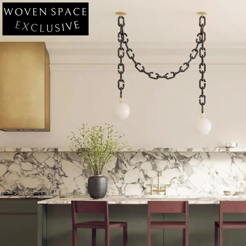 Modern Acrylic LED Light Chain Chandelier for Dining Living Room Pendant Light