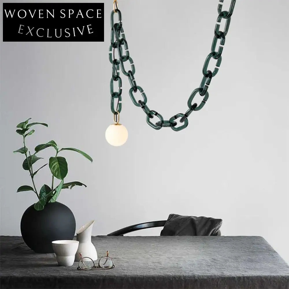 Modern Acrylic LED Light Chain Chandelier for Dining Living Room Pendant Light