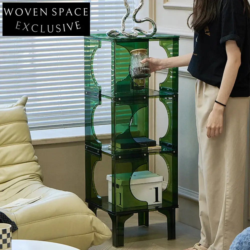 Modern Acrylic Multi-Height Storage Cabinet for Home Office Living Room