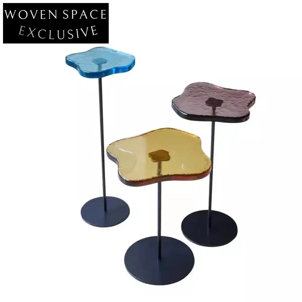 Modern Acrylic Rainbow Glass Top Coffee Table for Vibrant Home Decor