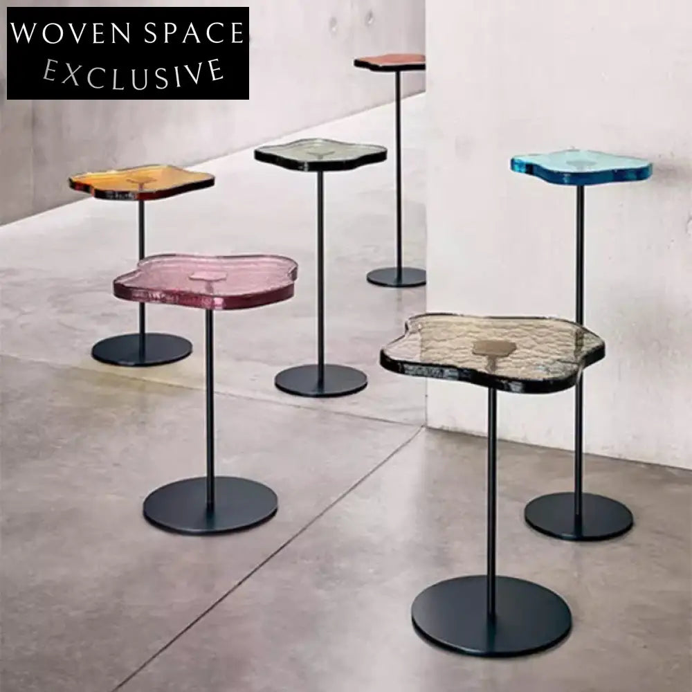 Modern Acrylic Rainbow Glass Top Coffee Table for Vibrant Home Decor