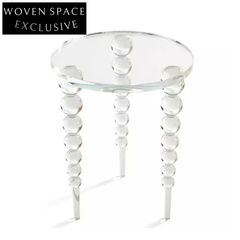Modern Acrylic Transparent Coffee Table with Unique Raindrop Legs for Living Space