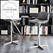 Modern Adjustable Height Stainless Steel Leather Swivel Bar Stool Chair