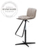 Modern Adjustable Height Stainless Steel Leather Swivel Bar Stool Chair