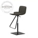 Modern Adjustable Height Stainless Steel Leather Swivel Bar Stool Chair