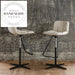 Modern Adjustable Height Stainless Steel Leather Swivel Bar Stool Chair