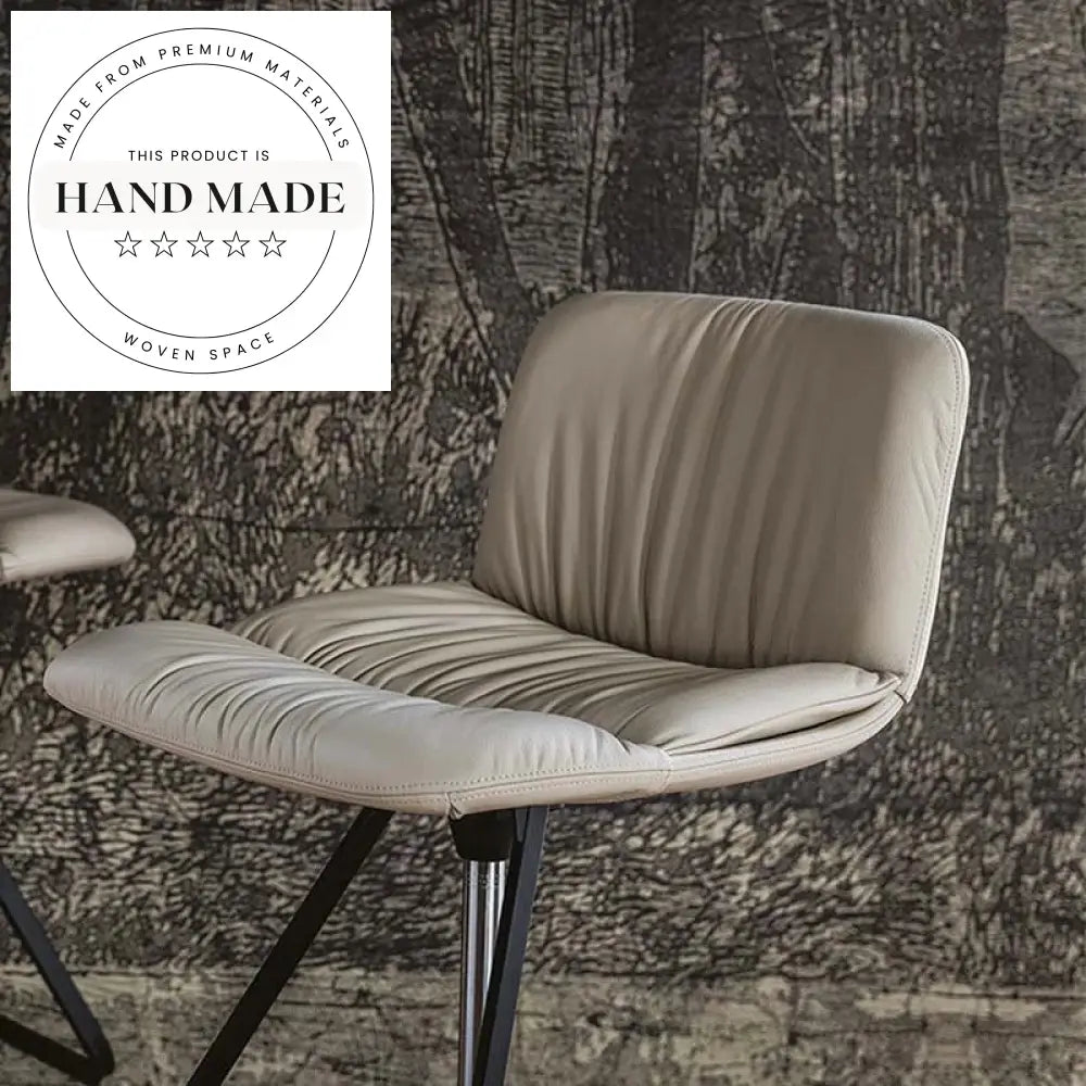 Modern Adjustable Height Stainless Steel Leather Swivel Bar Stool Chair