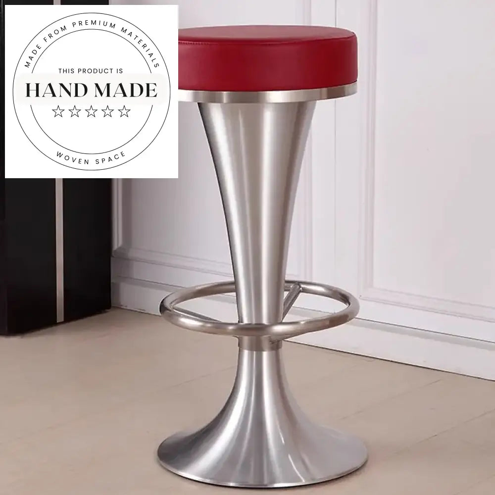 Modern Adjustable Leather Swivel Barstool for Kitchen Island & Home Bar Dining