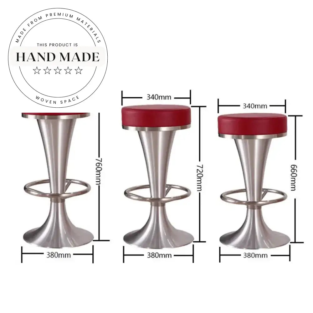 Modern Adjustable Leather Swivel Barstool for Kitchen Island & Home Bar Dining