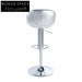 Modern Adjustable Leather Upholstered Swivel Metal Counter Height Bar Stool