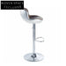 Modern Adjustable Leather Upholstered Swivel Metal Counter Height Bar Stool