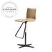 Modern Adjustable Swivel High-Back Leather Bar Stool with Steel Base