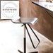 Modern Adjustable Swivel High-Back Leather Bar Stool with Steel Base
