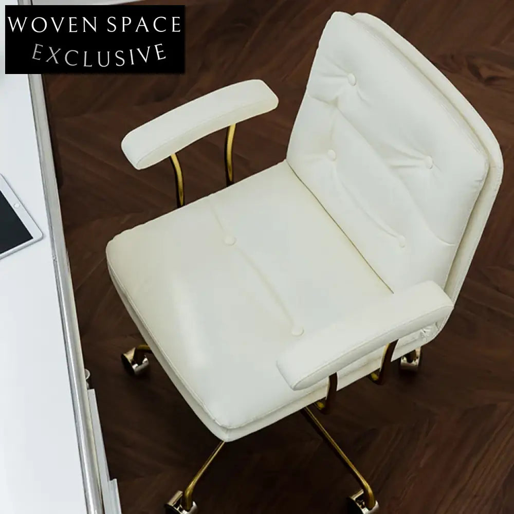 Modern Adjustable Swivel Leather Office Chair with Wheels for Home Study