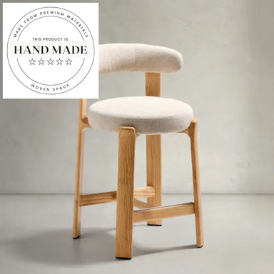 Modern Adjustable Swivel Wooden Bar Stool for Kitchen, Home Bar, Club Dining