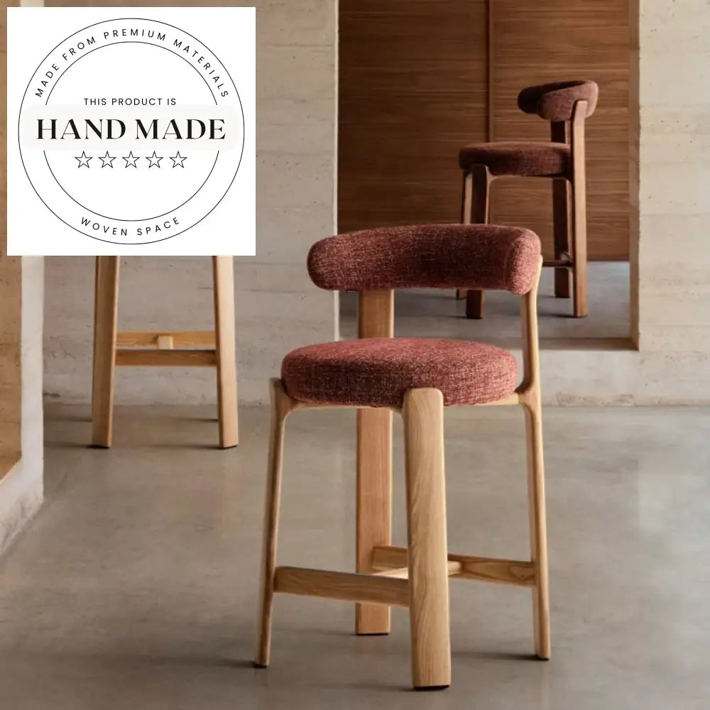 Modern Adjustable Swivel Wooden Bar Stool for Kitchen, Home Bar, Club Dining