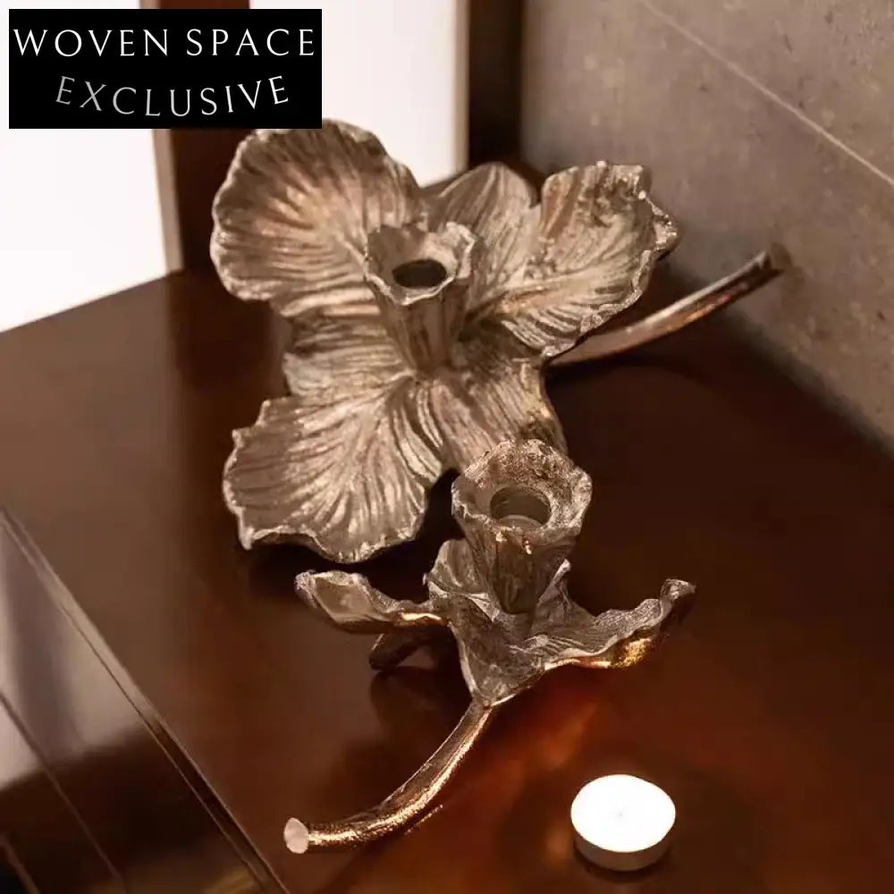 Modern Aluminum Flower Wedding Decor Candle Holder Metal Stand for Events