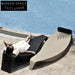 Modern Aluminum Leaf Shape Outdoor Sun Lounger Pool Weaving Rattan Lounge Chair
