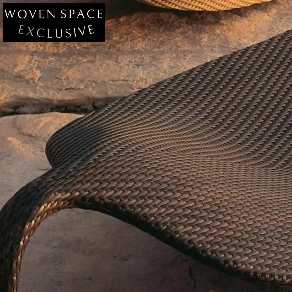 Modern Aluminum Leaf Shape Outdoor Sun Lounger Pool Weaving Rattan Lounge Chair