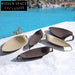 Modern Aluminum Leaf Shape Outdoor Sun Lounger Pool Weaving Rattan Lounge Chair